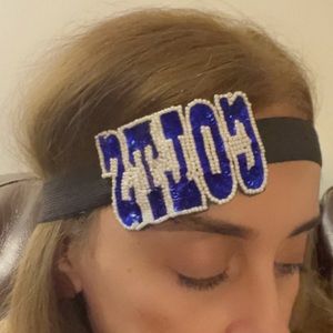 Indianapolis Colts sequined and beaded headband